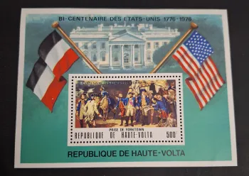 Haute-Volta 1975 Mi. Bl. 34 Bicentenaire États-Unis Yorktown