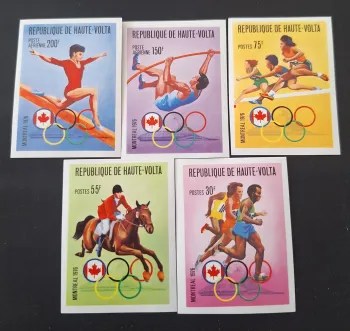 Haute-Volta 1976 Mi. 617-621 ND Jeux Olympiques Montréal équitation