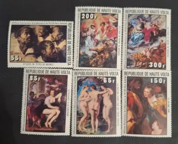 Haute-Volta 1977 Mi. 690-695 Rubens peintures Trois Grâces Médicis