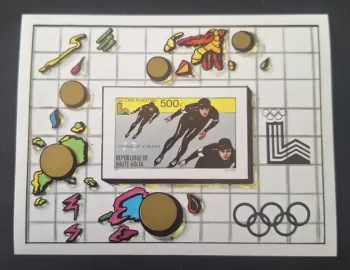Haute-Volta 1980 Mi. Bl. 54 ND JO Lake Placid patinage Heiden