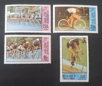 Haute-Volta 1980 Mi. 795-798 Jeux Olympiques Moscou cyclisme vélo
