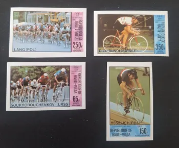 Haute-Volta 1980 Mi. 795-798 ND Jeux Olympiques Moscou cyclisme