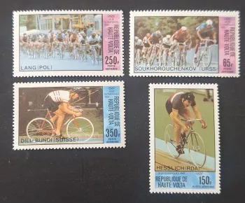 Haute-Volta 1980 Mi. 808-811 Jeux Olympiques Moscou cyclisme