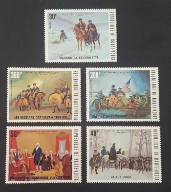 Haute-Volta 1975 Mi. 569-573 Bicentenaire USA Washington Lafayette