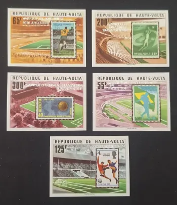 Haute-Volta 1978 Mi. 740-744 ND football Coupe Monde Argentine