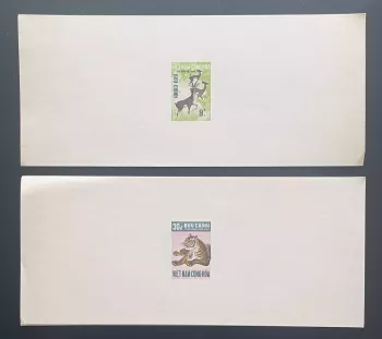 Viêt Nam Sud 1971 YT 401 402 épreuve de luxe faune tigre antilope