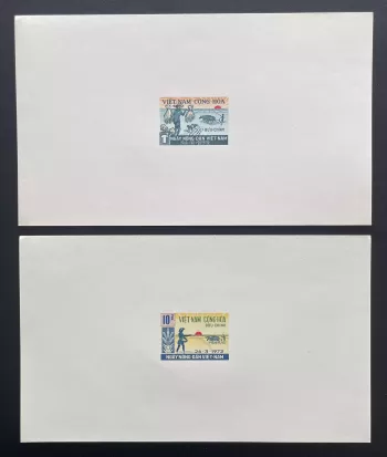 Vietnam du Sud 1972 YT 420 421 épreuve de luxe agriculture paysans