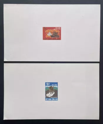 Viêt Nam Sud 1973 YT 444 445 épreuve de luxe Bình Long soldats guerre