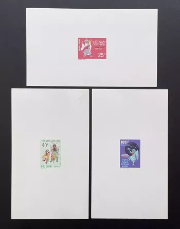 Viêt Nam Sud 1975 YT 506-508 épreuve de luxe Hát Bội opéra théâtre