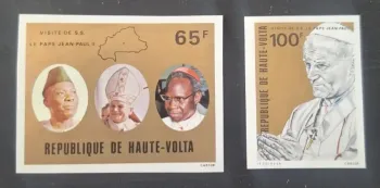 Haute-Volta 1980 Mi. 782-783 ND Visite Pape Jean-Paul II religion