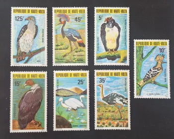 Upper Volta 1979 Mi. 769-775 birds eagle crane vulture hoopoe ostrich