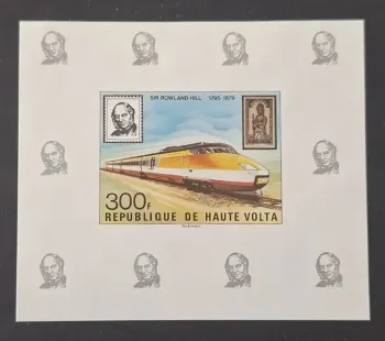 Haute-Volta 1979 Mi. 758 épreuve de luxe Rowland Hill train TGV