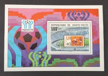Haute-Volta 1978 Mi. Bl. 52 football Coupe du Monde Argentina 78