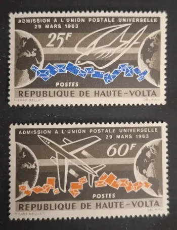 Haute-Volta 1963 Mi. 146-147 Admission Union Postale Universelle UPU