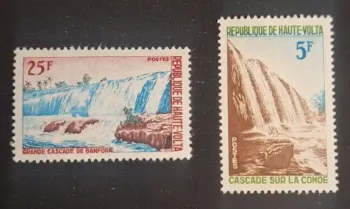 Upper Volta 1965 Mi. 162-163 Banfora Comoé Waterfalls