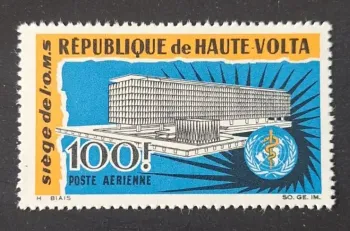 Haute-Volta 1966 Mi. 188 Poste aérienne siège OMS Genève santé