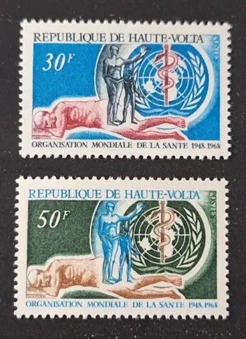 Obervolta 1968 Mi. 238-239 WHO Weltgesundheitsorganisation Medizin