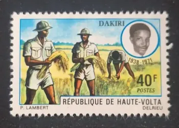 Haute-Volta 1972 Mi. 351 Dakiri scoutisme récolte agriculture scouts
