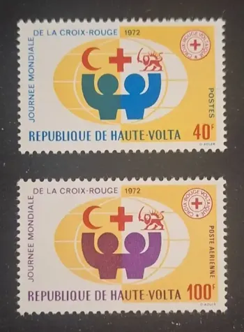 Haute-Volta 1972 Mi. 369-370 Journée mondiale Croix-Rouge globe
