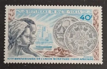 Haute-Volta 1972 Mi. 383 Union monétaire ouest-africaine monnaie