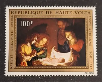 Haute-Volta 1972 Mi. 410 Noël Nativité peinture Della Notte