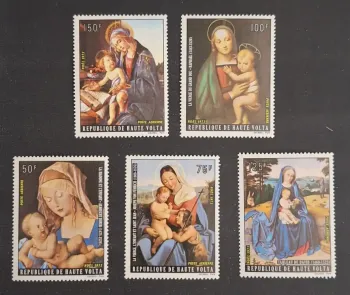 Haute-Volta 1972 Mi. 414-418 Noël peinture Vierge Enfant Raphaël