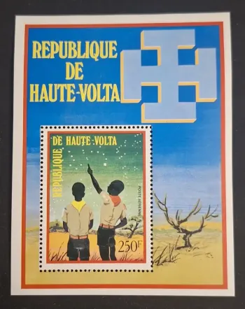 Haute-Volta 1972 Mi. Bl. 15 scoutisme scouts étoiles astronomie