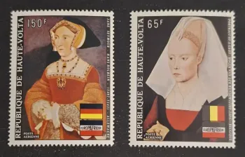 Haute-Volta 1973 Mi. 435 / 437 Europafrique Holbein Van der Weyden