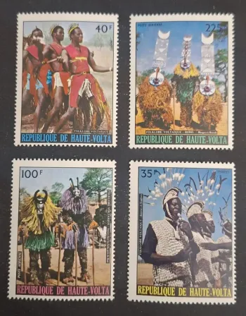 Haute-Volta 1972 Mi. 479-482 Folklore voltaïque danse masques Bobo
