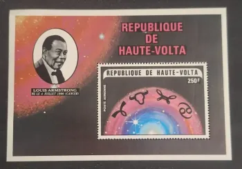 Haute-Volta 1973 Mi. Bl. 19 Louis Armstrong jazz zodiaque Cancer