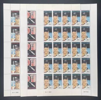 Djibouti 1981 YT PA 150-152 planche espace Gagarine Shepard fusée