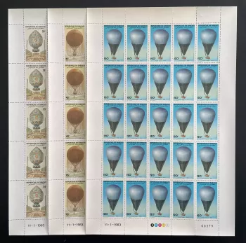 Dschibuti 1983 YT PA 178-180 Ballons Montgolfière Double Eagle