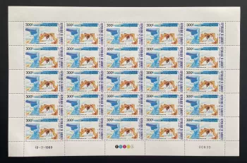 Djibouti 1989 YT PA 248 sheet Lake Assal salt mineral landscape