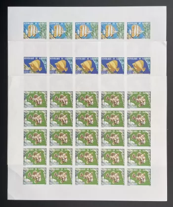 Djibouti 1978 YT 488-490 ND planche poissons tropicaux faune marine