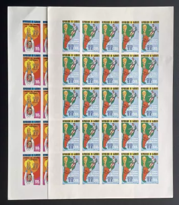 Djibouti 1978 YT PA 121-122 IMPERF Football World Cup Argentina Pelé FIFA