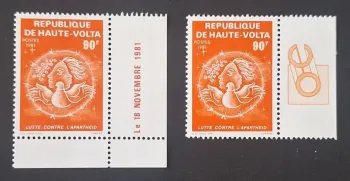 Upper Volta 1981 Mi. 846 Anti-Apartheid Peace Dove