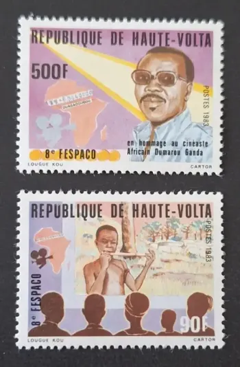Haute-Volta 1983 Mi. 882-883 FESPACO cinéaste Oumarou Ganda cinéma
