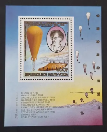 Haute-Volta 1983 Mi. Bl. 59 Bicentenaire ascension ballon Piccard