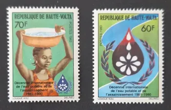 Haute-Volta 1983 Mi. 893-894 Décennie eau potable assainissement