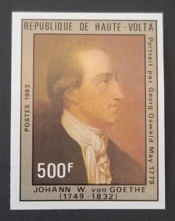 Haute-Volta 1983 Mi. 925 ND Goethe portrait peinture littérature