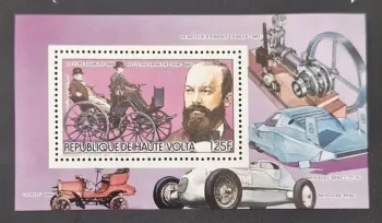 Haute-Volta 1985 Mi. 940 (Bl) Gottlieb Daimler automobiles Mercedes-Benz