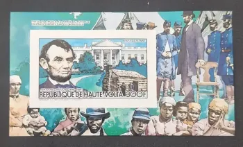 Haute-Volta 1985 Mi. 942 (Bl.) ND Abraham Lincoln Maison-Blanche USA