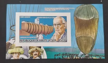 Haute-Volta 1984 Mi. 944 (Bl.) ND Piccard bathyscaphe ballon FNRS