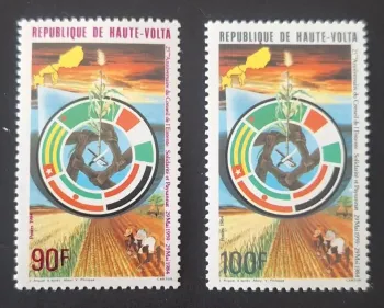 Haute-Volta 1984 Mi. 948-949 25e anniversaire Conseil Entente