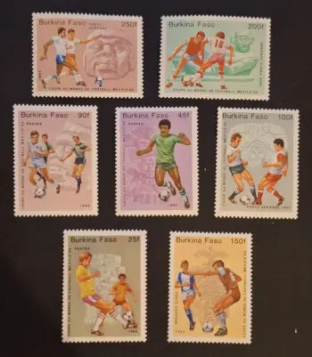 Burkina Faso 1985 Mi. 988-994 Coupe du Monde football Mexico 86