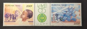 Burkina Faso 1985 Mi. 996-997 UAPT Lomé 85 poste aérienne satellite