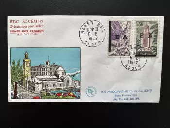 Algerien 1962 YT 361 362 FDC Gorges Kerrata Tlemcen Moschee EA Algier