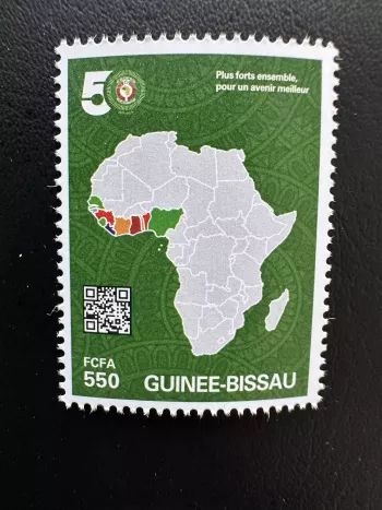 Guinée-Bissau 2026 CEDEAO 50 ans Carte Afrique anniversaire organisation