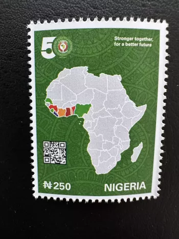 Nigéria 2026 CEDEAO 50 ans Afrique carte drapeaux coopération avenir