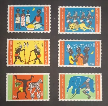 Burkina Faso 1985 Mi. 1076-1081 Carnaval Dodo masques danse éléphant